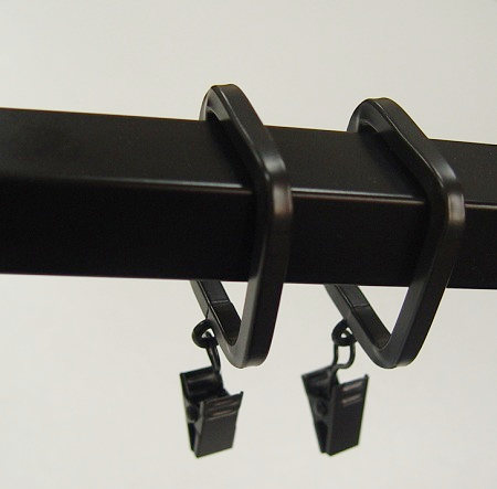 Square Iron Curtain Clip Ring - square_iron_curtain_ring_with_clip